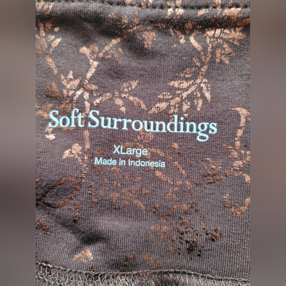 Soft Surroundings Women's Stretch Cotton High Rise Legging Ankle Coffee Bean XL - Picture 2 of 13